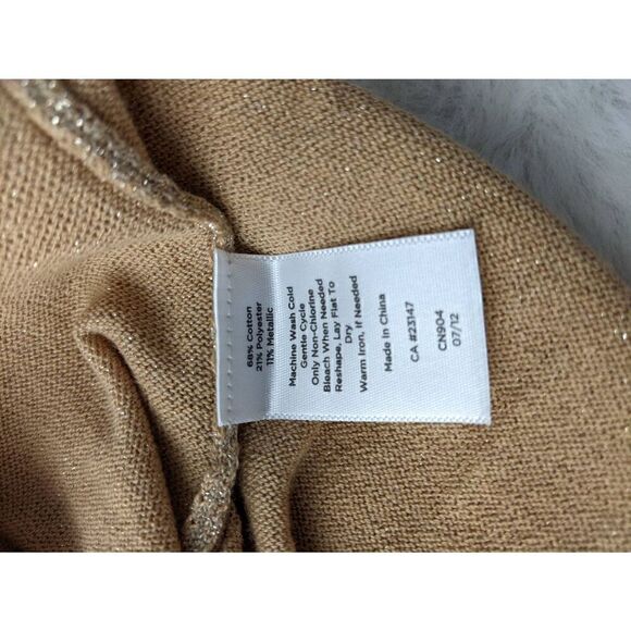 Talbots Womens Knit Good Metallic Turtleneck Sweater Button up Front Cardigan 2‎ - Picture 11 of 15